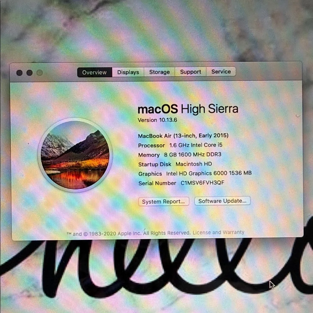 Apple Laptop with Gray and White Mandala Design